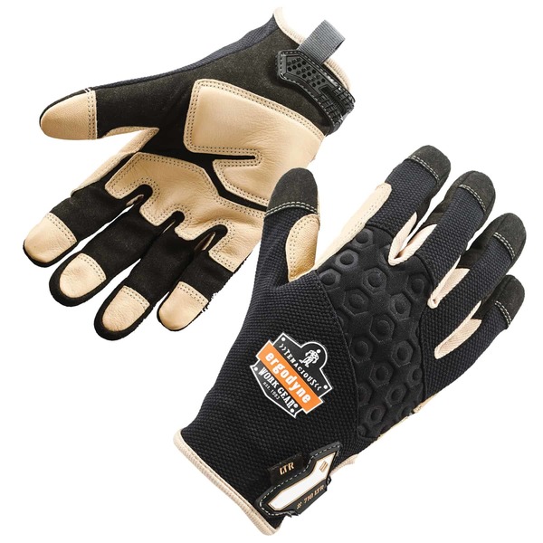Ergodyne 710LTR 2XL Black Heavy-Duty Leather-Reinforced Gloves 17146